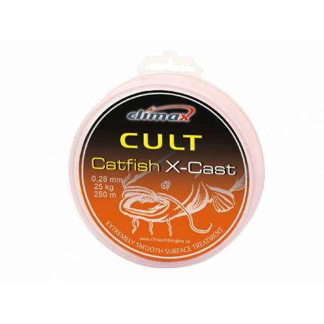 Fir textil CLIMAX CULT CATFISH X-CAST, orange, 250m, 0.28mm, 25kg