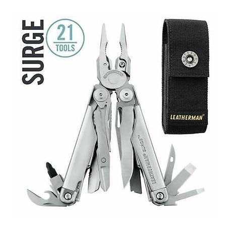 Unealta multifunctionala Leatherman SURGE Inox, teaca nylon black, 21 functii