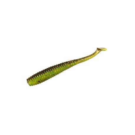 Naluci soft JACKALL 2.8'' Ishad Tail, 7.1cm, culoare Green Pumpkin / Chartreuse, 6 buc/plic