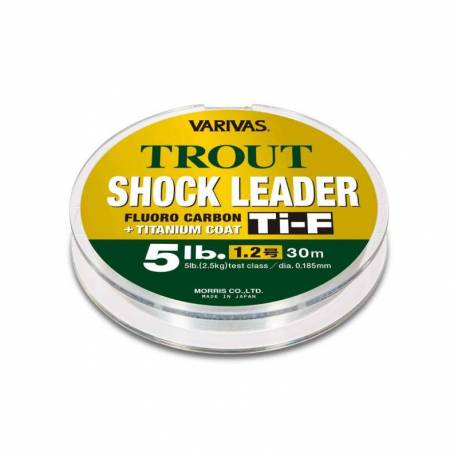 Fir inaintas fluorocarbon Varivas Trout Shockleader Ti-F, 30m, 0.148mm, 3lb, transparent