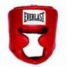 Casca de box Everlast, piele, rosu