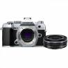 Aparat foto Olympus OM-D E-M5III Pancake Zoom Kit, mirrorless, silver/silver