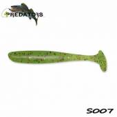 Shad 4PREDATORS Slim Shad 9CM S007, Green Rainbow, 5buc/plic