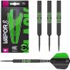 Sageti steel darts Vapor 8 Black-Green Swiss Point, 80% tungsten, 22G / 24G