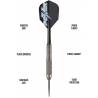 Sageti steel darts Target Phil Taylor Power Silverlight Tungsten Look 2, Brass, 22G