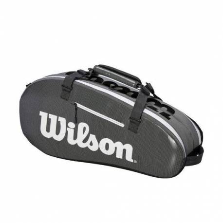 Geanta tenis Wilson Super Tour 2 Compartment, unisex, negru, 6 rachete