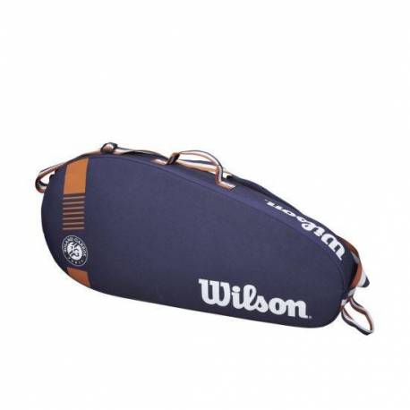 Geanta tenis Wilson Roland Garros Team, unisex, 3 rachete, albastru