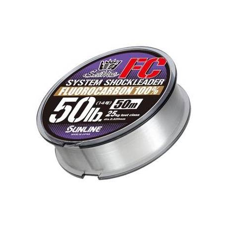 Fir inaintas fluorocarbon SUNLINE SM System Shock FC, 50m, 0.57mm, 40lbs