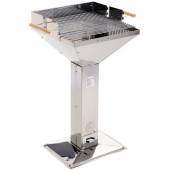 Gratar piedestal Grill Chef 11282, carbuni, inox, 48x46.5cm