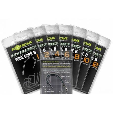 Carlig KORDA Wide Gape Barbless nr.10, 10 buc/plic