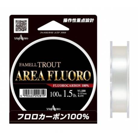 Fir fluorocarbon Yamatoyo Famell Trout Area Fluoro, Transparent, 100m, 0.09mm, 0.54kg