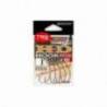 Carlige offset Decoy Worm 117 HD, Nr.4, Negru, 5 buc/plic