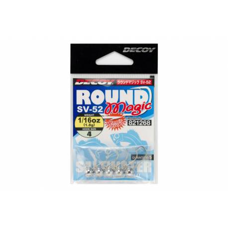 Jig DECOY SV-52 Round Magic Nr.4 0.9g, W Nickel, 5 buc/plic