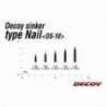 Plumbi pentru naluci DECOY DS-10 Nail Sinker, tip bradut, 0.6 g, 10 buc/plic