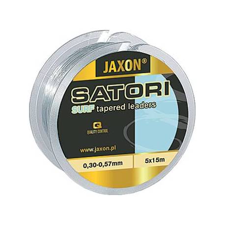 Fir Inaintas Conic JAXON Satori Surf Tapered Leader, 0.28-0.55 mm,15 m, 5 buc/plic