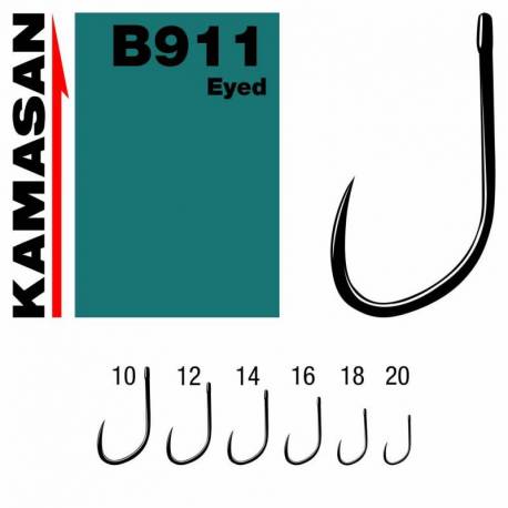 Carlige KAMASAN B911 Eyed, Nr.20, 10buc/plic