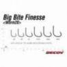 Carlige offset antibradis DECOY ANTIBRADIS Worm 220 Cover Finesse HD, NS Black, Nr.4, 5 buc./plic