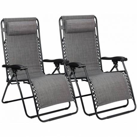 Set de scaune camping Abbey Chaise Longue IV, max. 125kg, 2 bucati