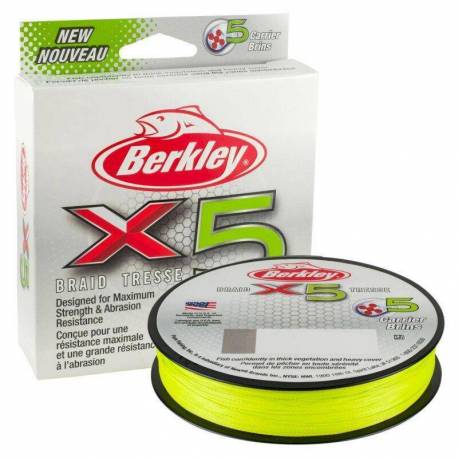 Fir textil BERKLEY X5 FLURO VERDE 010MM/9,0KG/150M