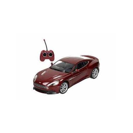 Macheta auto ASTON MARTIN VANQUISH (2002) cu telecomanda 1:24 visiniu Welly