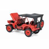 Macheta auto JEEP Willys (1942) 1:18 rosu Triple9 Collection