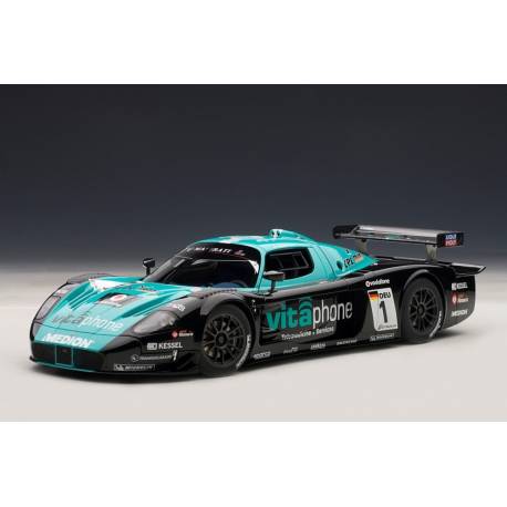 Macheta auto MASERATI MC12 FIA-GT1 (2010) 1:18 negru-verde racing AutoArt