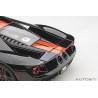 Macheta auto FORD GT (2017) 1:18 negru cu dungi orange