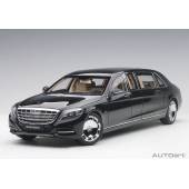 Macheta auto MERCEDES Maybach S 600 Pullman (2016) 1:18 negru AutoArt