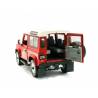 Macheta auto LAND ROVER DEFENDER 90 (1999) 1:18 rosu-alb Universal Hobbies