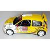 Macheta auto RENAULT CLIO Super 1600 (2004) 1:43 galben-alb Universal Hobbies