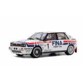 Macheta auto LANCIA Delta HF Integrale 16V FINA (1991) 1:18 alb-rosu-albastru Solido