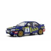 Macheta auto SUBARU Impreza 555 (1995) Sainz No.5 1:18 albastru Solido