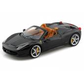 Macheta auto FERRARI 458 SPIDER (2011) 1:24 negru mat Hot Wheels