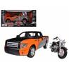 Macheta auto FORD F-150 STX (2010) 1:27 & Harley Davidson FLSTF 1:24 Maisto