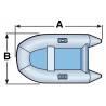 Husa barca gonflabila GFN, 250-270cm, poliester 300 Denier, Gri