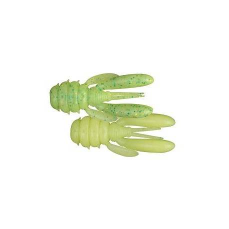 Naluci JACKALL Good Meal Craw 1.5" Hot Lime / Glow Chartreuse, 3.8cm, 7 buc/plic