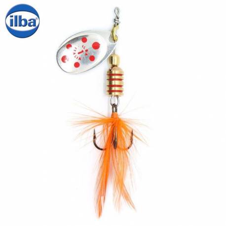 Lingurita rotativa ILBA Tondo Mosca (Fly) - Silver/Red - nr.2/5gr (105112)