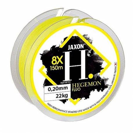 Fir textil Jaxon HEGEMON 8X FLUO 150m 0.06mm 4kg Galben Fluo