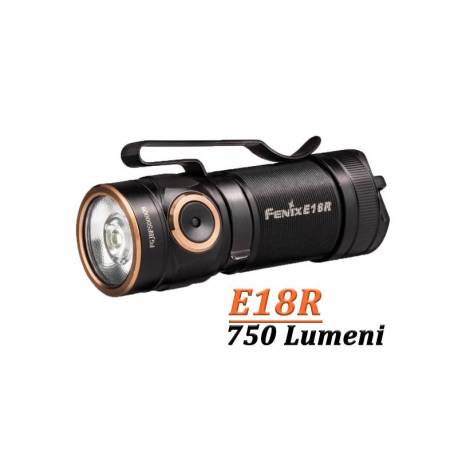 Lanternă EDC FENIX E18R, 750 Lumeni, 136 Metri