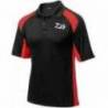 Tricou polo DAIWA Tournament, negru/rosu, pentru pescuit, marimea XL