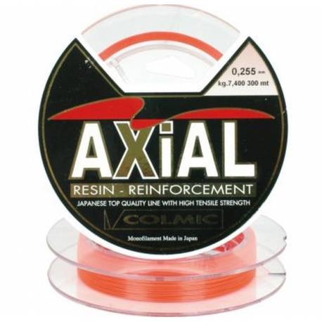 Fir monofilament Colmic Axial, 300m, 0.22mm, orange fluo