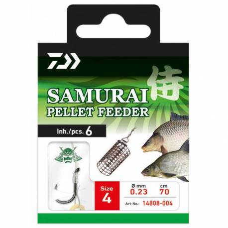 Carlige legate DAIWA Samurai Pellet Feeder Nr.10, 6buc/plic