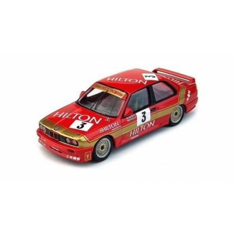 Macheta auto BMW M3 (E30) - Macau Guia nr.3 (1987) 1:43 rosu-auriu IXO