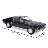 Macheta auto FORD Mustang Fastback (1968) 1:12 negru Norev