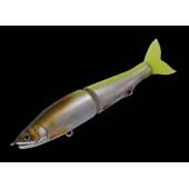 Vobler GAN CRAFT Jointed Claw 128 F, culoare 15 Flashing GM Chartreuse