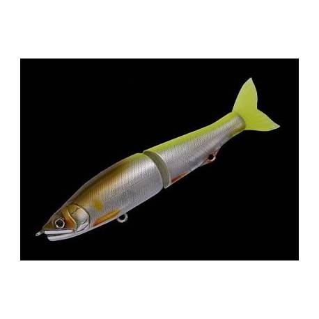 Vobler GAN CRAFT Jointed Claw 128 F, culoare 15 Flashing GM Chartreuse