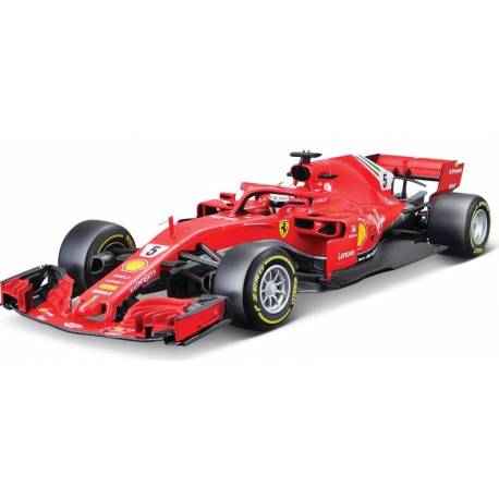 Macheta auto FERRARI F1 SF71H nr.5 Sebastian Vettel (2018) 1:18 rosu BBurago