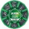 Cutie plumbi para cu vartej JAXON, nr. 3, 440 g, 2/3/4/5/6/7/9/12 g, 8 compartimente