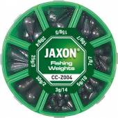 Cutie plumbi para cu vartej JAXON, nr. 4, 480 g, 3/5/7/10/15/20 g, 8 compartimente