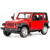 Macheta auto JEEP Wrangler Rubicon (2007) 1:24 rosu Welly